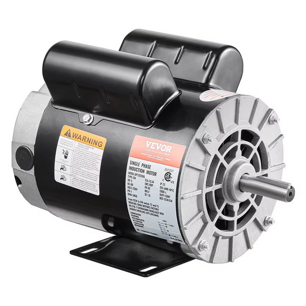 SucceBuy 2/3/3.7HP Air Compressor Motor 230V Single Phase Electric Motor 3450RPM CW/CCW Rotation Motor for Air Compressors