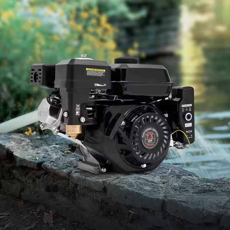 7.5HP 4 Stroke Gas Engine Electric Start 212CC, 3600 RPM Key Start Industrial Grade Gasoline Engine Go Kart Engine Motor