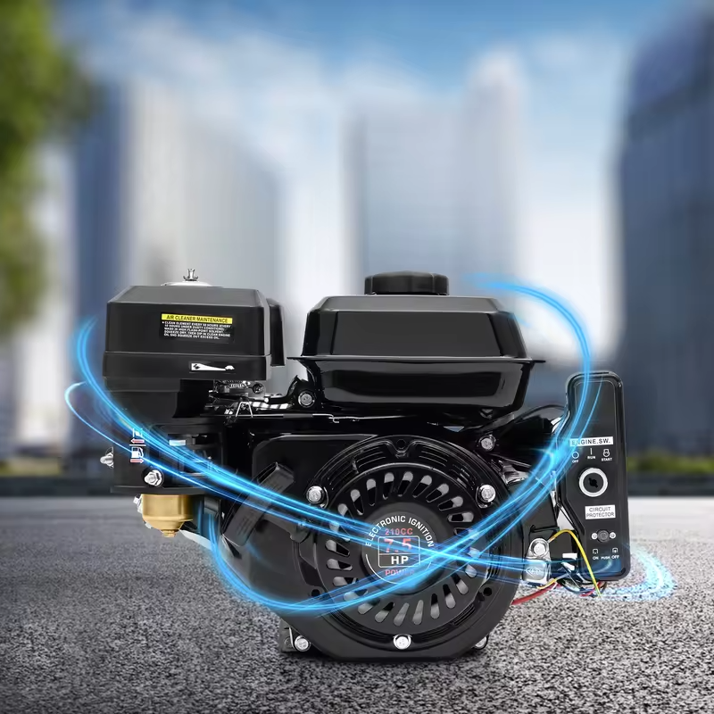 7.5HP 4 Stroke Gas Engine Electric Start 212CC, 3600 RPM Key Start Industrial Grade Gasoline Engine Go Kart Engine Motor
