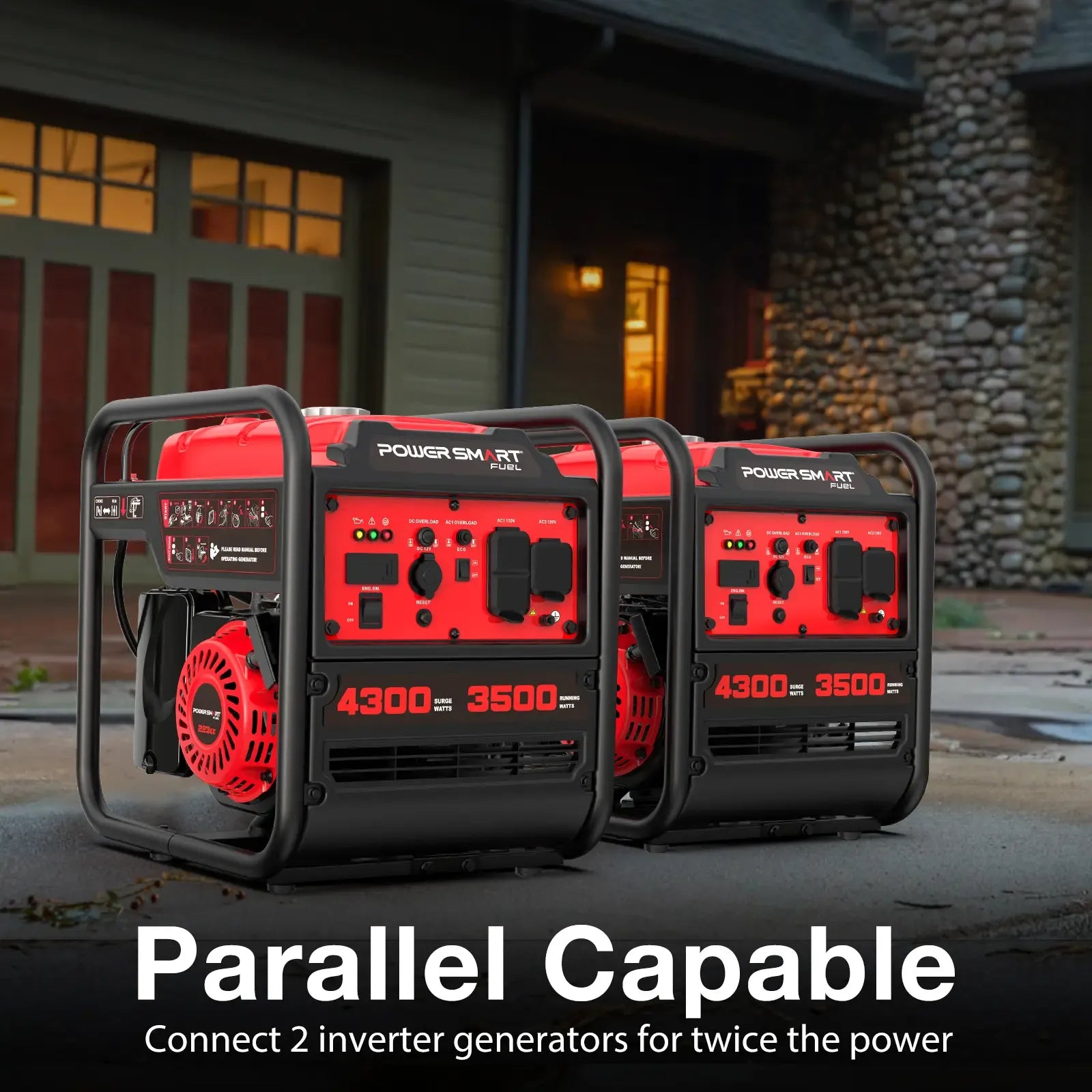 【DealsForYouDays】PowerSmart 4300-4500 Watt Inverter Generator,Heavy Duty Motor,with ECO Mode,Gas Powered,RV Ready,Hurricane season,Storm Weather,Lightweight and Emergency Backup,Camping, EPA Compliant,Summervibes,DB5041 DB5041C DL5040C DB5041C