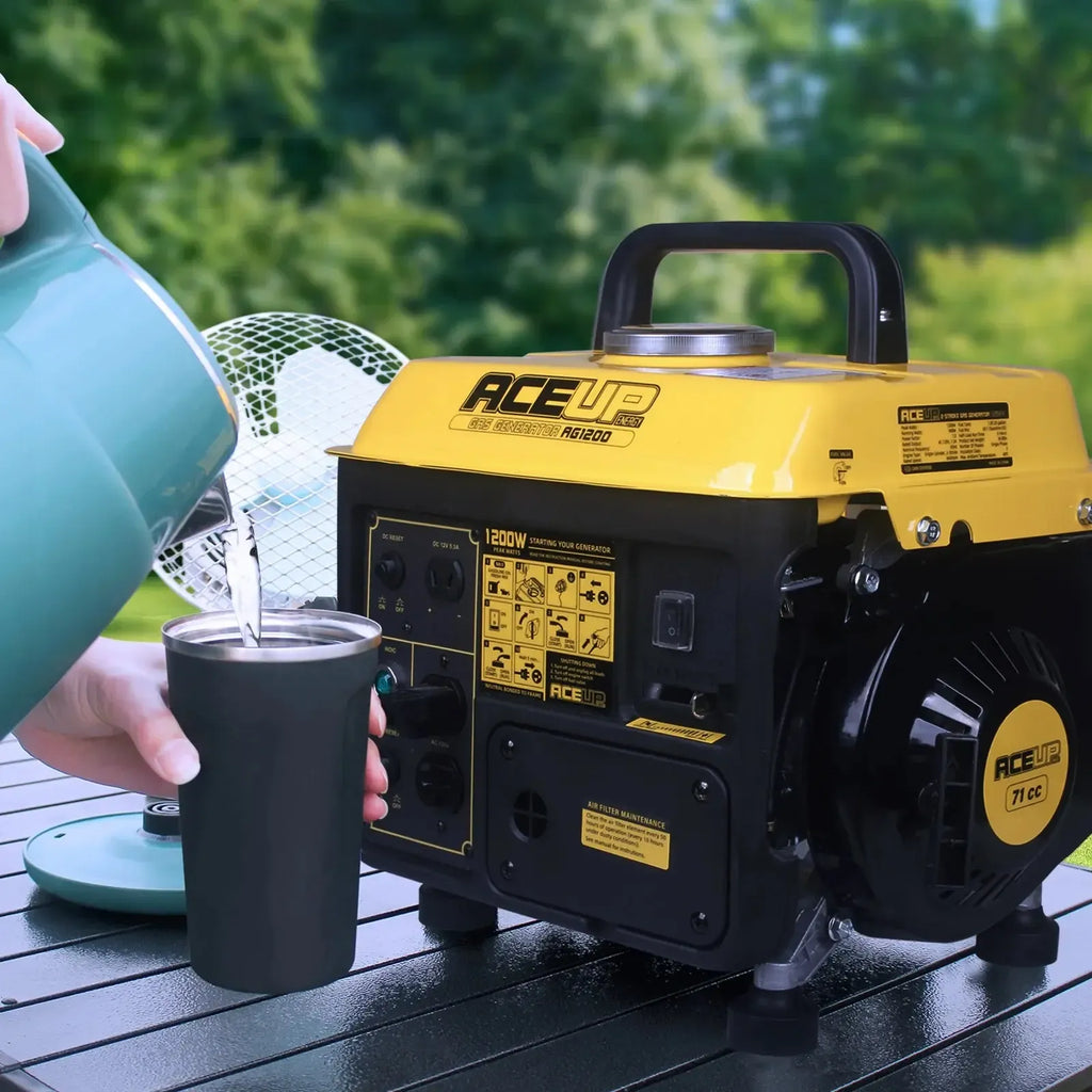 Aceup Energy 1200W 2-Stroke Gas Powered Generator | Portable, Ultralight EPA & CARB Compliant Generator for Camping, Home Improvement Electrical Equipment-AG1200