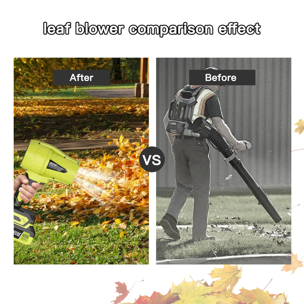 【DealsForYouDays】SEESE Cordless Leaf Blower Violent TurboFan,BrushlessPure Copper Motor Jet Fan With Battery,CordlessTurbo Super Power Air Duster, Car Drying after Wash, SnowRemoval