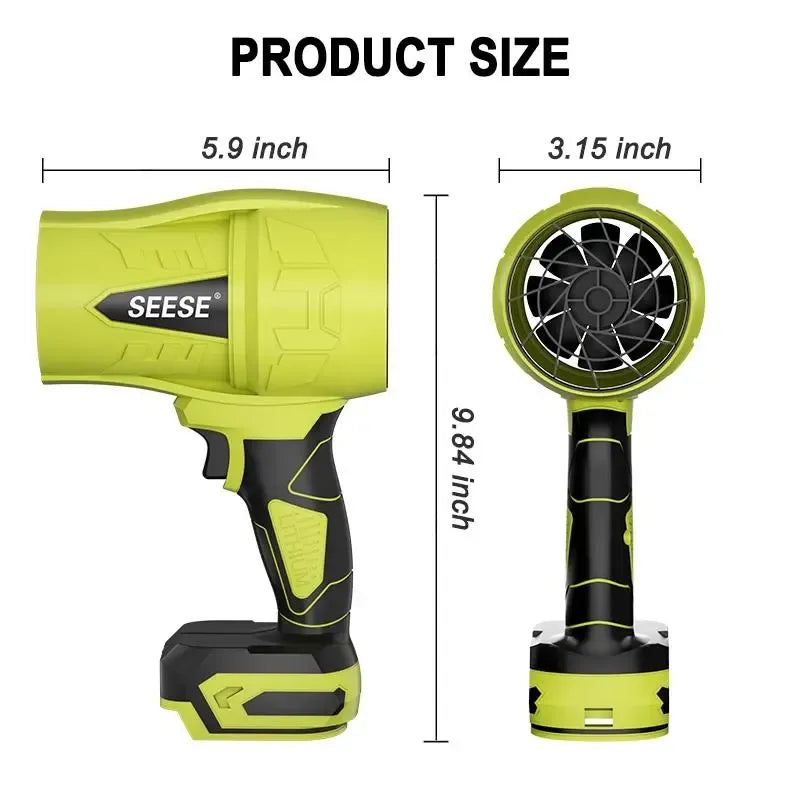 【DealsForYouDays】SEESE Cordless Leaf Blower Violent TurboFan,BrushlessPure Copper Motor Jet Fan With Battery,CordlessTurbo Super Power Air Duster, Car Drying after Wash, SnowRemoval