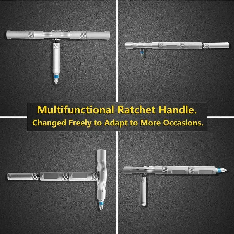 【DealsForYouDays】SEESE 24 in 1 DlY Screwdriver Set,1 Set SwitchableScrewdriver Shape Magnetic Screwdriver Set,Compact and Portable Ratchet Screw0driver SetHome Repair Tool Box