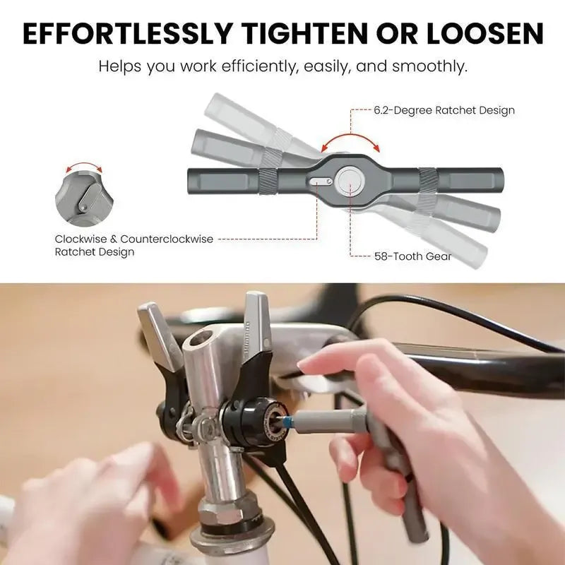 【DealsForYouDays】SEESE 24 in 1 DlY Screwdriver Set,1 Set SwitchableScrewdriver Shape Magnetic Screwdriver Set,Compact and Portable Ratchet Screw0driver SetHome Repair Tool Box