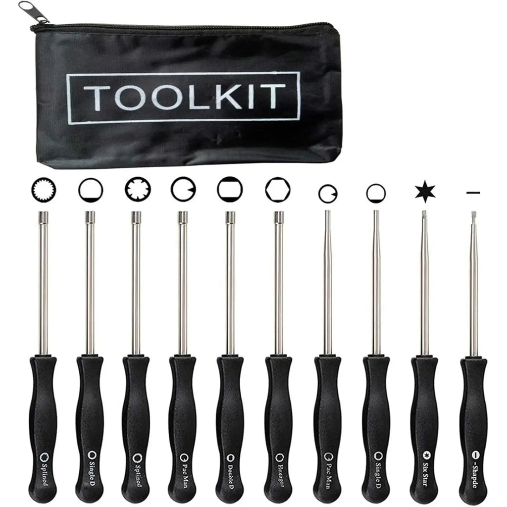 Carburetor Adjustment Tool Kit 10 Pcs Screwdrivers for Common 2 Cycle Small Engine, Trimmer Weed Eater Chainsaw Carb Tune up Adjusting Hand Tool