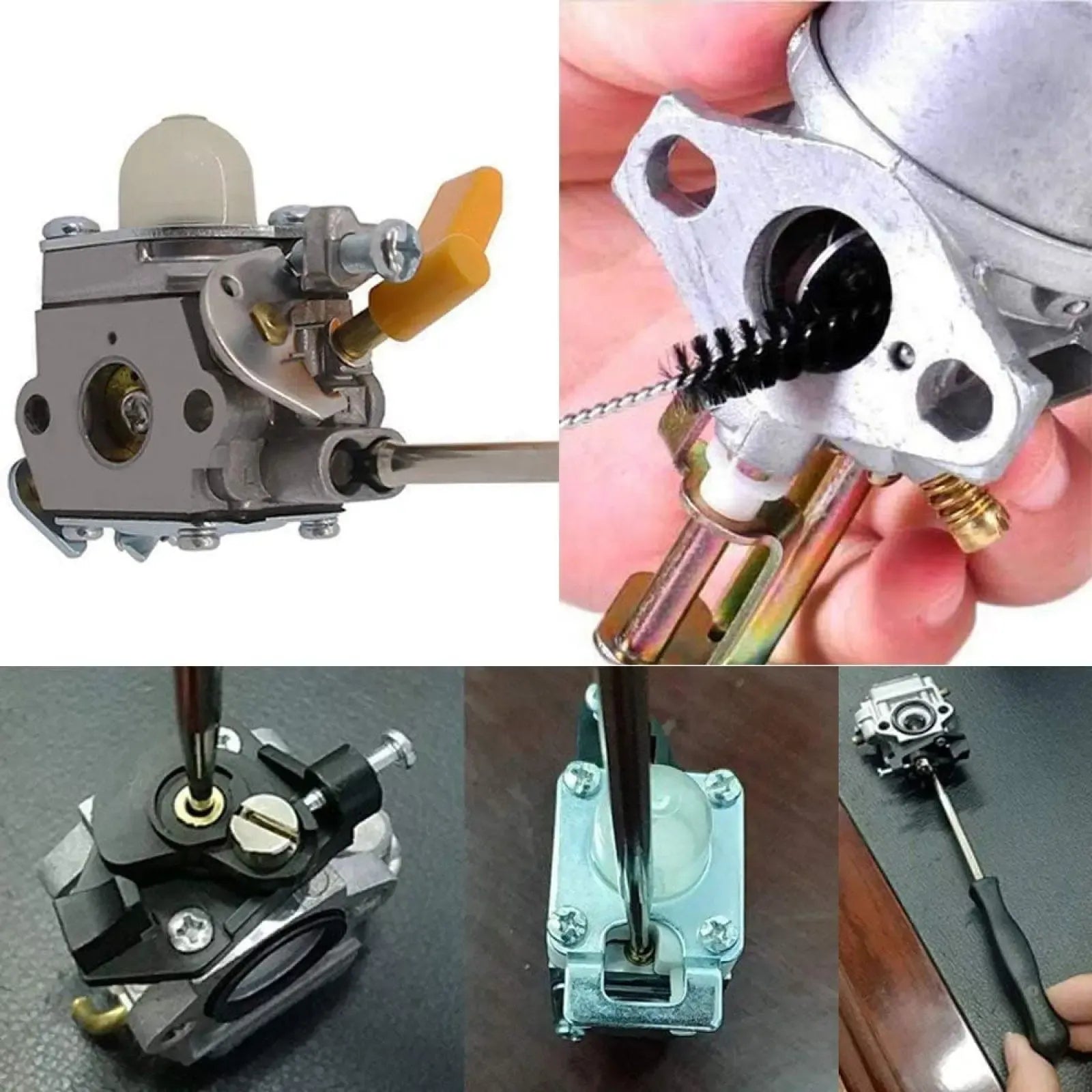 Carburetor Adjustment Tool Kit 10 Pcs Screwdrivers for Common 2 Cycle Small Engine, Trimmer Weed Eater Chainsaw Carb Tune up Adjusting Hand Tool