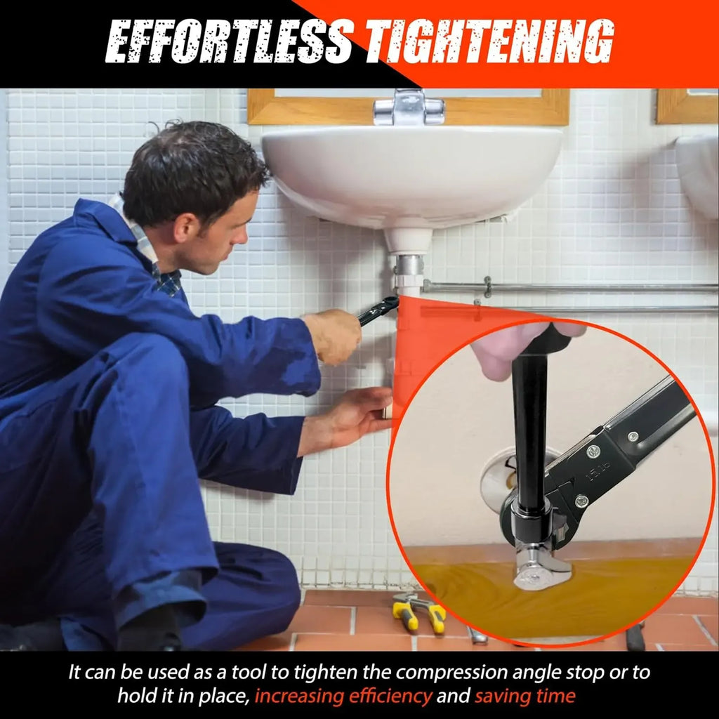 RDS SCM Plumbing Tools – Dual Kwik Tite Wrench Kit, Angle Stop Wrench, Plumbing Wrench. Professional plumbing toolset specially designed for confined spaces for easy angle stop and supply nut installation. Must-have for plumbers.,father'sdaygifts