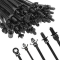160Pcs Nylon Universal Cable Tie Buckle Zip Tie Clips Automotive Rivet Push Mount Zip Ties Compatible with Cars Boat Trailer Polaris UTV Jeep Wrangler Self Locking Zip Tie with Push Pin