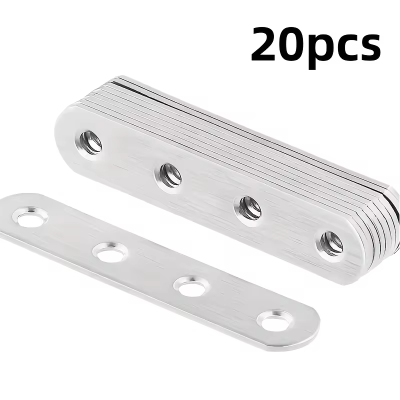 20-Piece Stainless Steel Angle Brackets 78mm Right Angle Furniture Connectors Durable Industrial Hardware for Secure Fastening