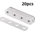 20-Piece Stainless Steel Angle Brackets 78mm Right Angle Furniture Connectors Durable Industrial Hardware for Secure Fastening