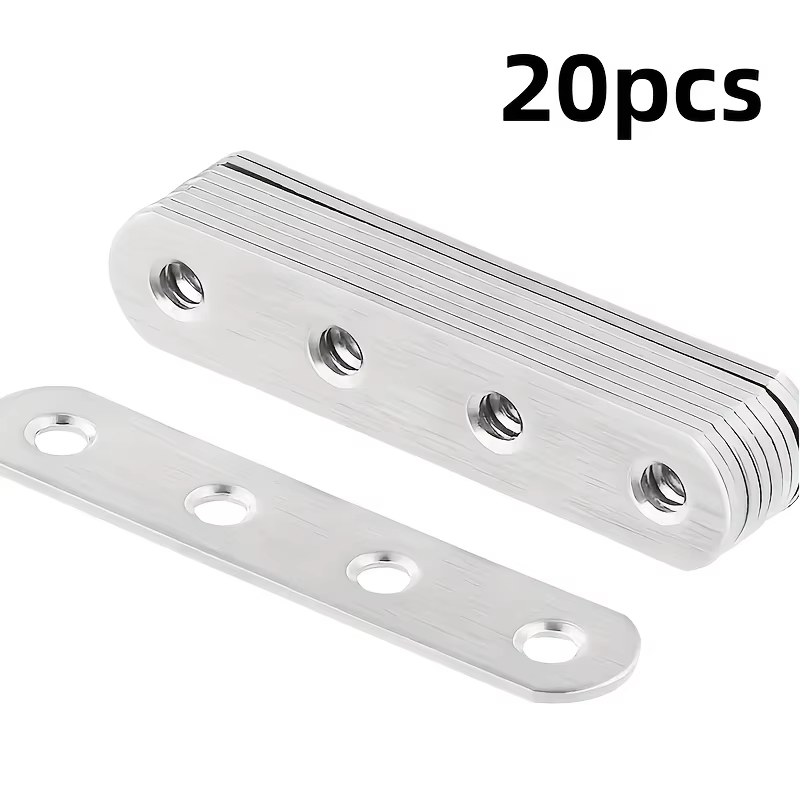 20-Piece Stainless Steel Angle Brackets 78mm Right Angle Furniture Connectors Durable Industrial Hardware for Secure Fastening