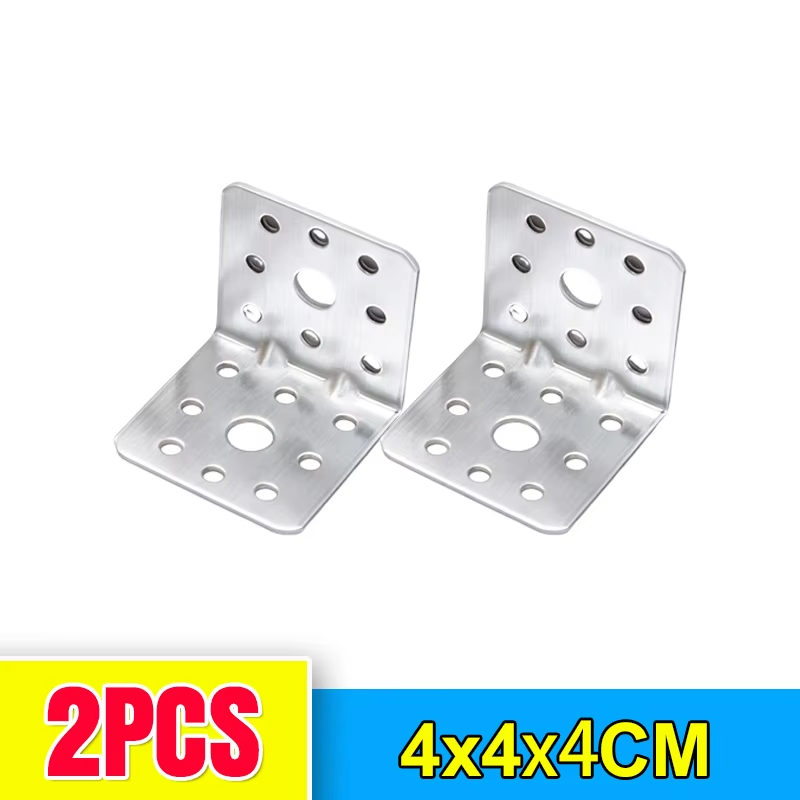 L-Shaped Corner Bracket Heavy Duty Stainless Steel Layer Board Fixed Connector Right Angle Shelf Joint Fasteners Hardware Kits
