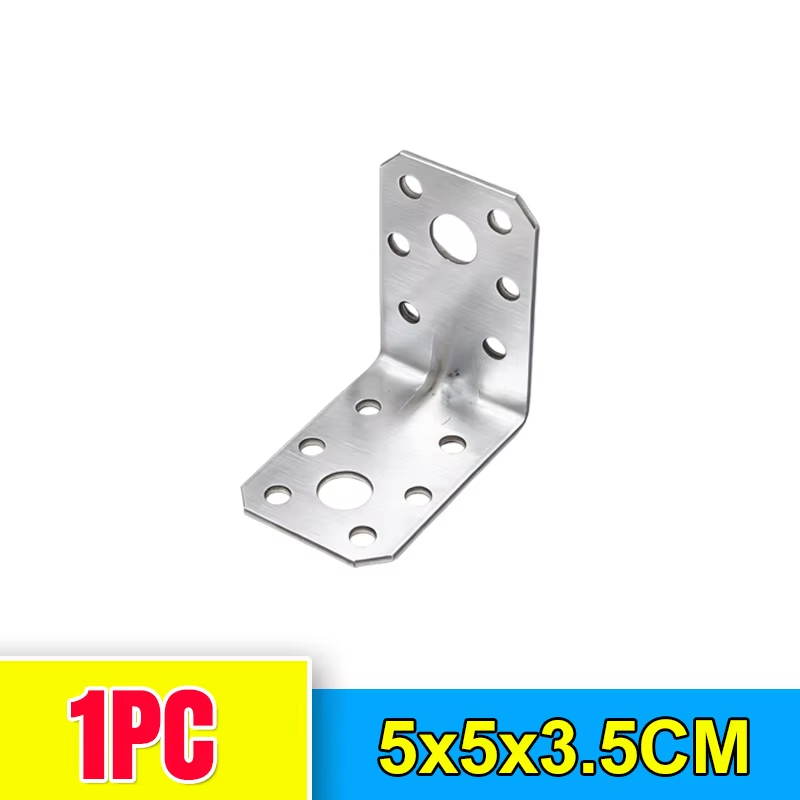 L-Shaped Corner Bracket Heavy Duty Stainless Steel Layer Board Fixed Connector Right Angle Shelf Joint Fasteners Hardware Kits