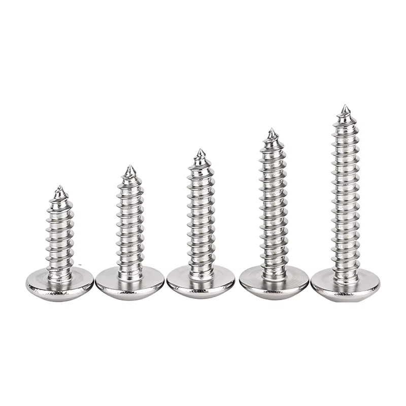 304 Stainless Steel Mushroom Truss Head Self-Tapping Screws JISB1122 Phillips Cross Head Self Tapping Fasteners ST2.9-ST4.8