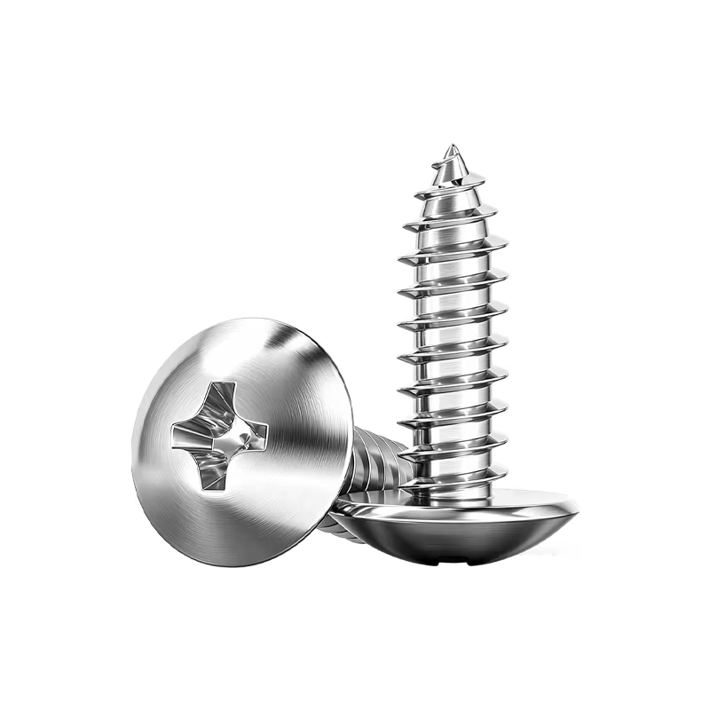 304 Stainless Steel Mushroom Truss Head Self-Tapping Screws JISB1122 Phillips Cross Head Self Tapping Fasteners ST2.9-ST4.8