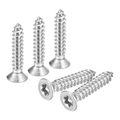 Uxcell 50/60/100pcs M3 M4 M5 M6 304 Stainless Steel Flat Countersunk Head Torx Screws Tamper-proof Security Wood Screws