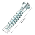 20Pc 7x39/49/59/69mm Hex Socket Drive Countersunk Head Furniture Confirmat Screws Wood Self tapping Connecting Screw Zinc Plated